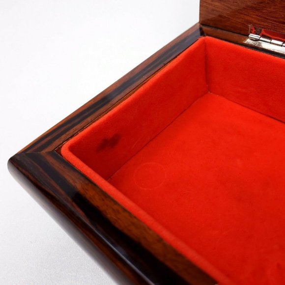 Vintage Reuge Musical Jewelry Box Wooden Swiss - Picture 6 of 8